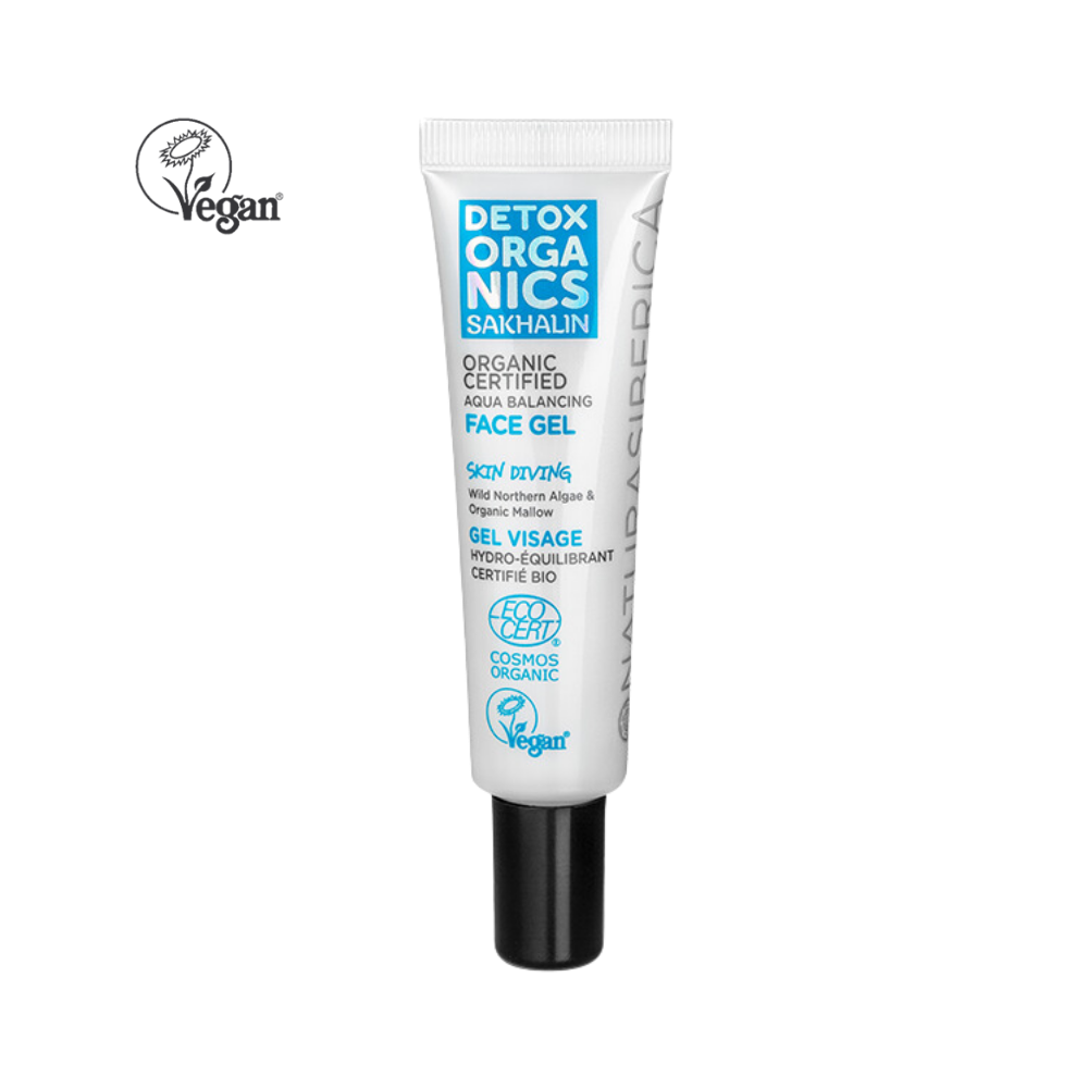DETOX ORGANICS aqua balancing face gel, 30 ml