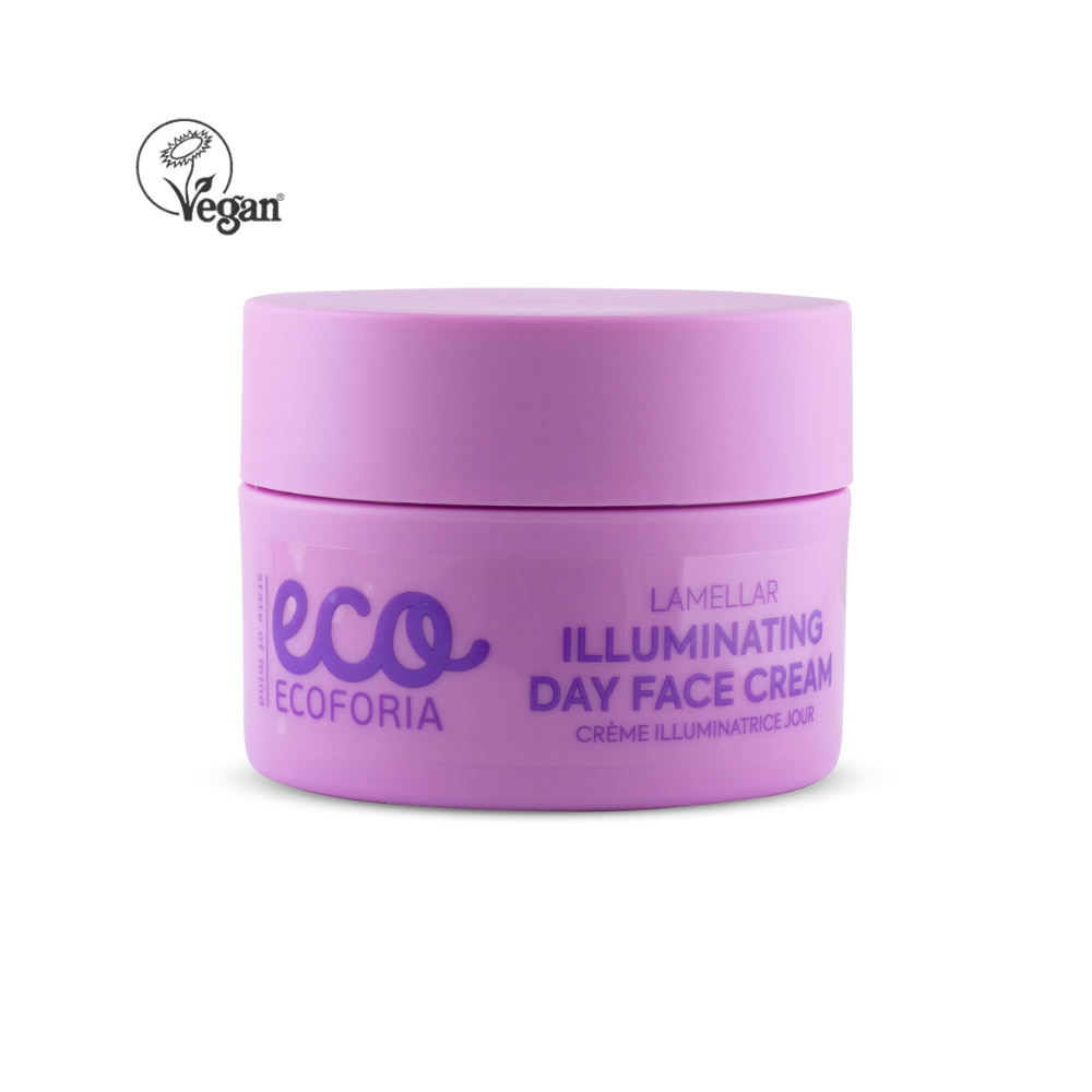 Ecoforia - Lavender Clouds Lamellar Illuminating Day Face Cream, 50 ml