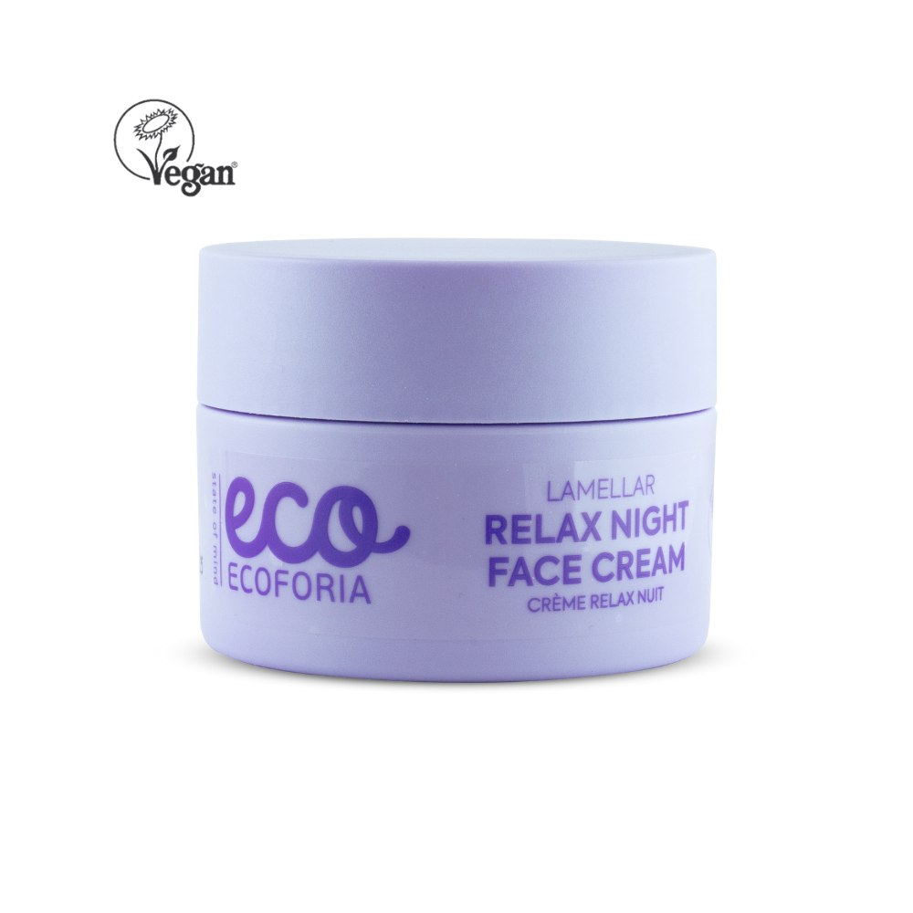 Ecoforia - Lavender Clouds Lamellar Relax Night Face Cream, 50 ml