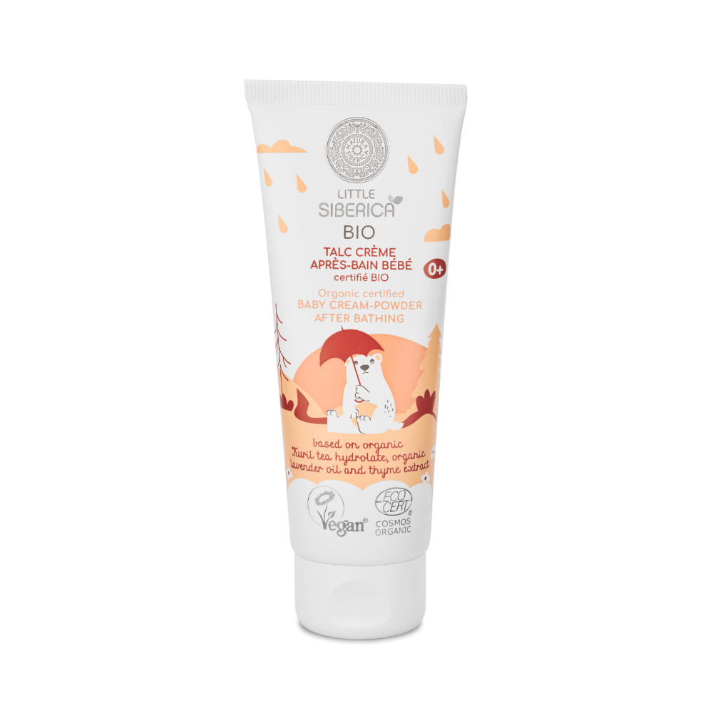 Little Siberica Organic Certified Baby Cream-Powder after Bathing, 75 ml