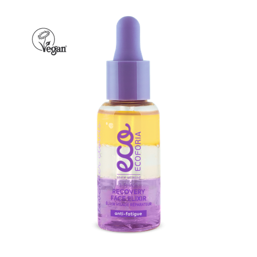 [4745010333347] Ecoforia - Lavender Clouds 3-Phase Recovery Face Elixir, 30 ml